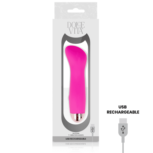 DOLCE VITA - RECHARGEABLE VIBRATOR ONE PINK 7 SPEED 4